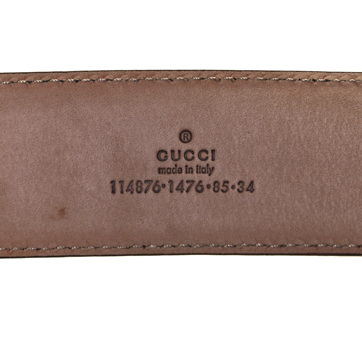 Guccissima Interlocking G Belt 85 34 Silver