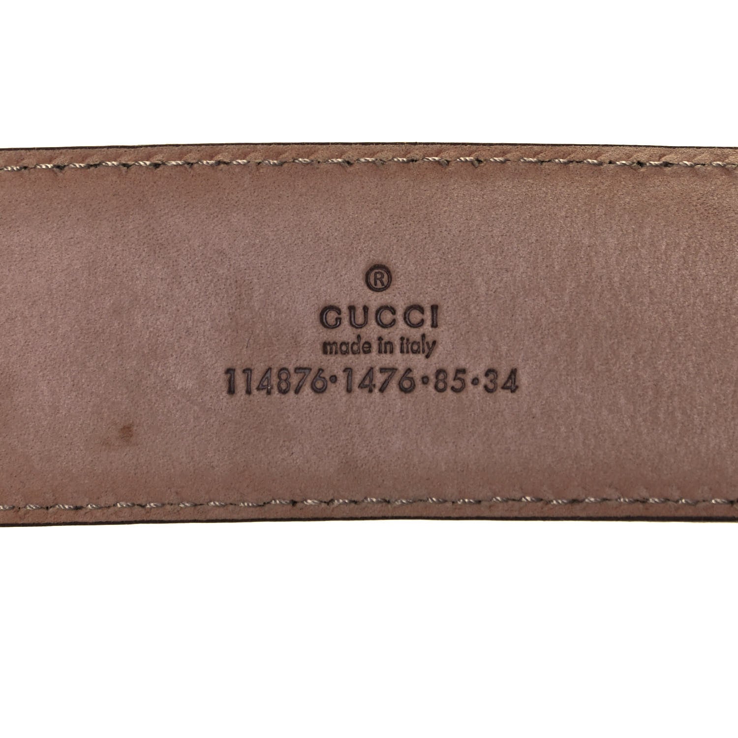 Gucci Guccissima Interlocking G Belt 85 34 Silver 4 of 4