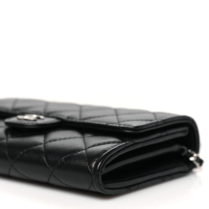 Chanel Lambskin Quilted Mini French Wallet On Chain WOC Black 11 of 11