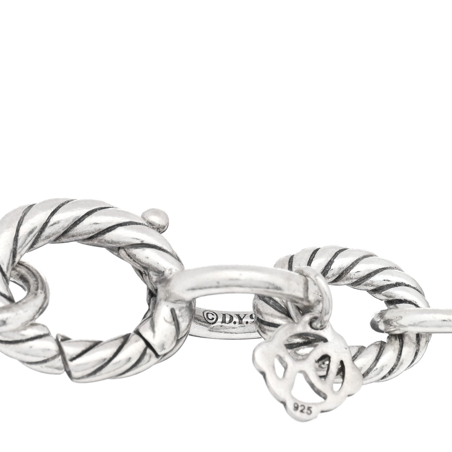 David Yurman Sterling Silver 10mm Medium Oval Link Bracelet 3 of 3