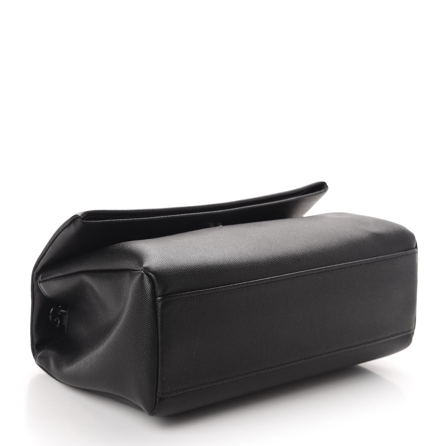 Grain De Poudre Medium West Hollywood Monogram Fold-Over Black