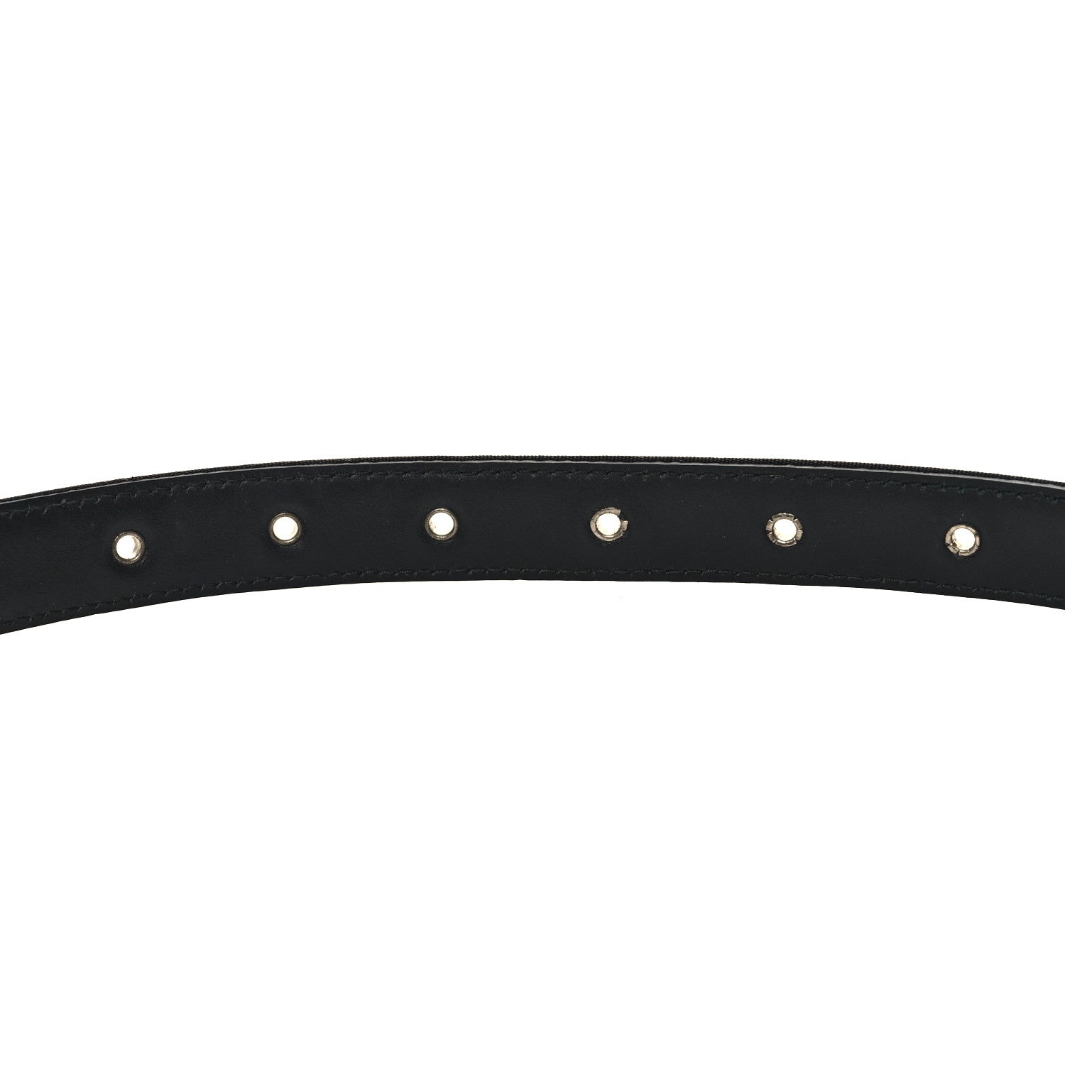 Chanel Lambskin Crystal Baguette Logo Belt 75 30 Black 4 of 7