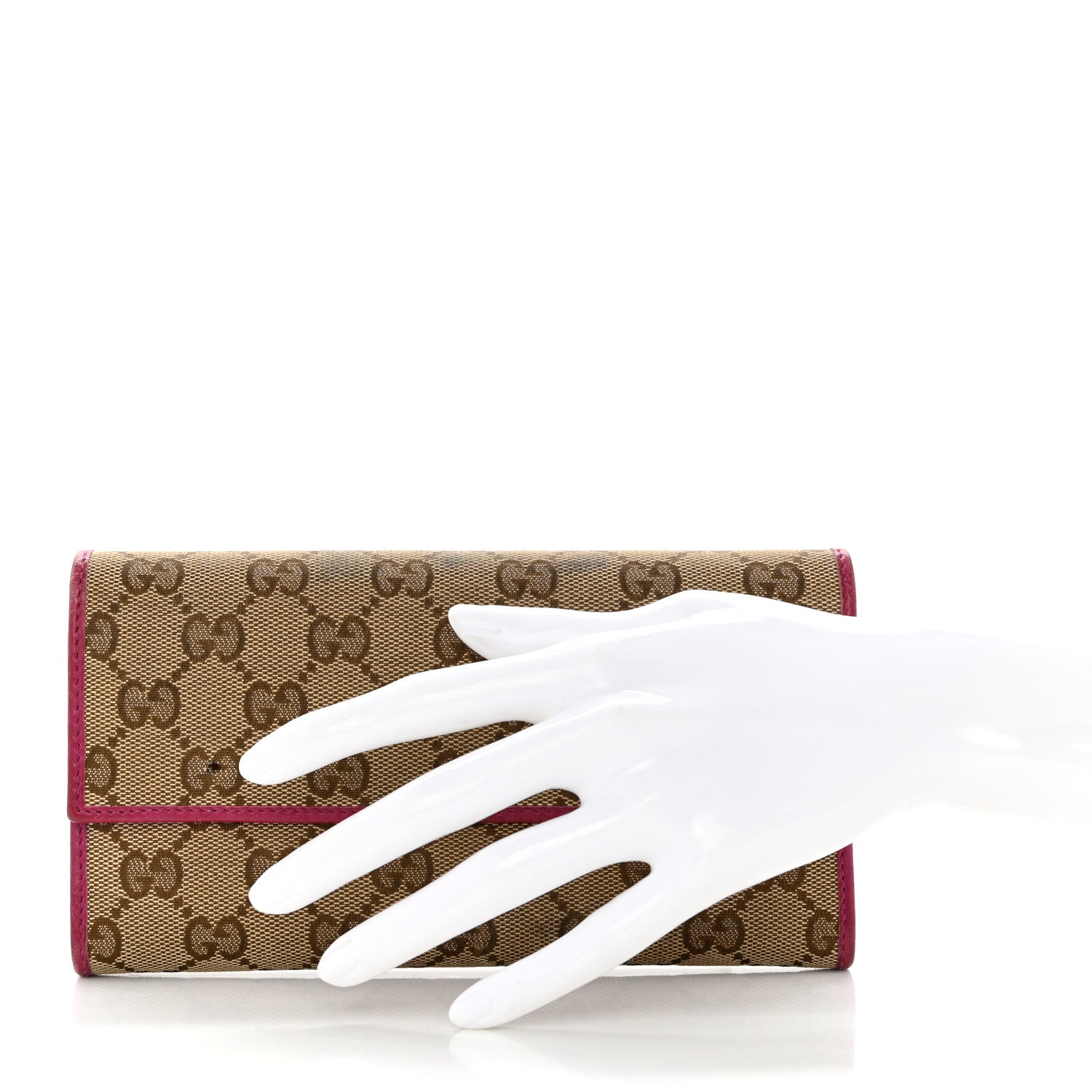 Gucci Monogram Dice Continental Flap Wallet Pink 2 of 7