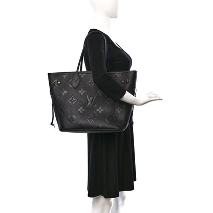 Louis Vuitton Empreinte Monogram Giant Neverfull MM Black 2 of 10