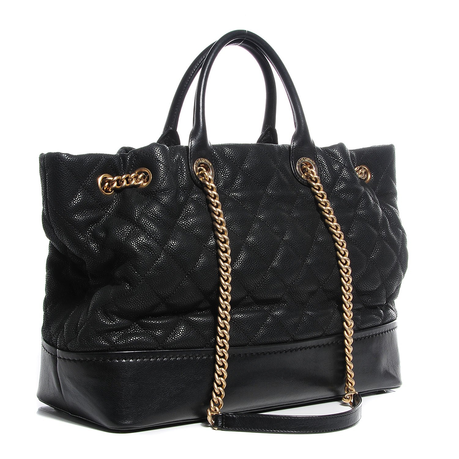 Chanel Iridescent Grained Calfskin Large Tote Black 3 of 7