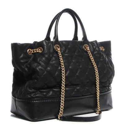 Chanel Iridescent Grained Calfskin Large Tote Black 3 of 7