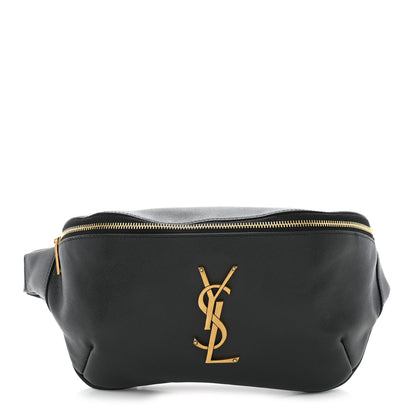 Saint Laurent Grain De Poudre Monogram Belt Bag Black 1 of 11