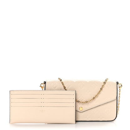 Louis Vuitton Empreinte Pochette Felicie Chain Wallet Cream 2 of 11