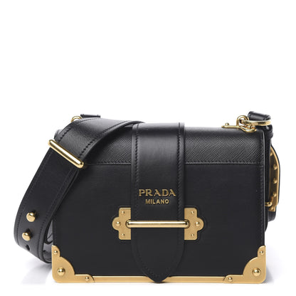 Prada City Calf Saffiano Cahier Bag Black 1 of 9