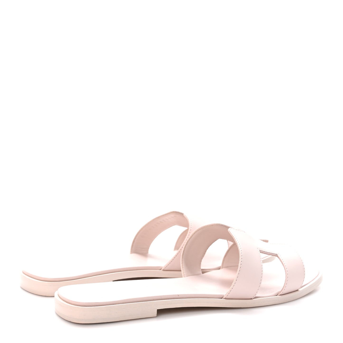 Box Calfskin Oran Sandals 38.5 Rose Pale