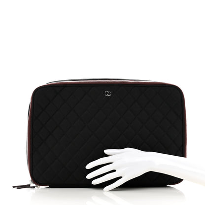 Chanel Nylon Quilted Laptop Case Black 2 of 9