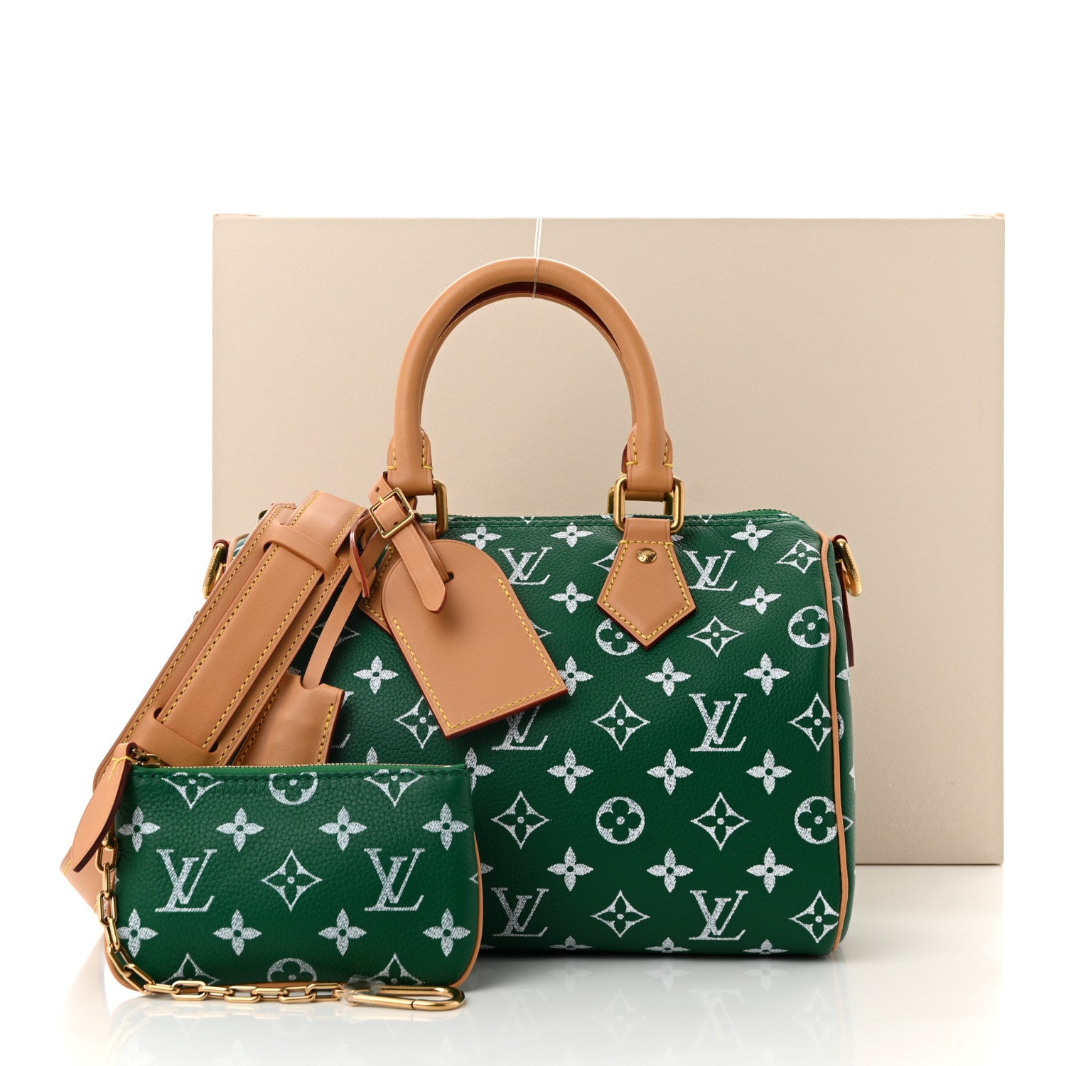 Louis Vuitton Calfskin Monogram Speedy P9 Bandouliere 25 Green 12 of 12