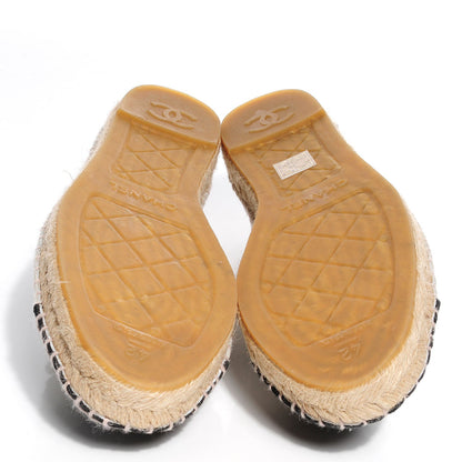 Chanel Toile CC Espadrilles Beige Black 42 5 of 8