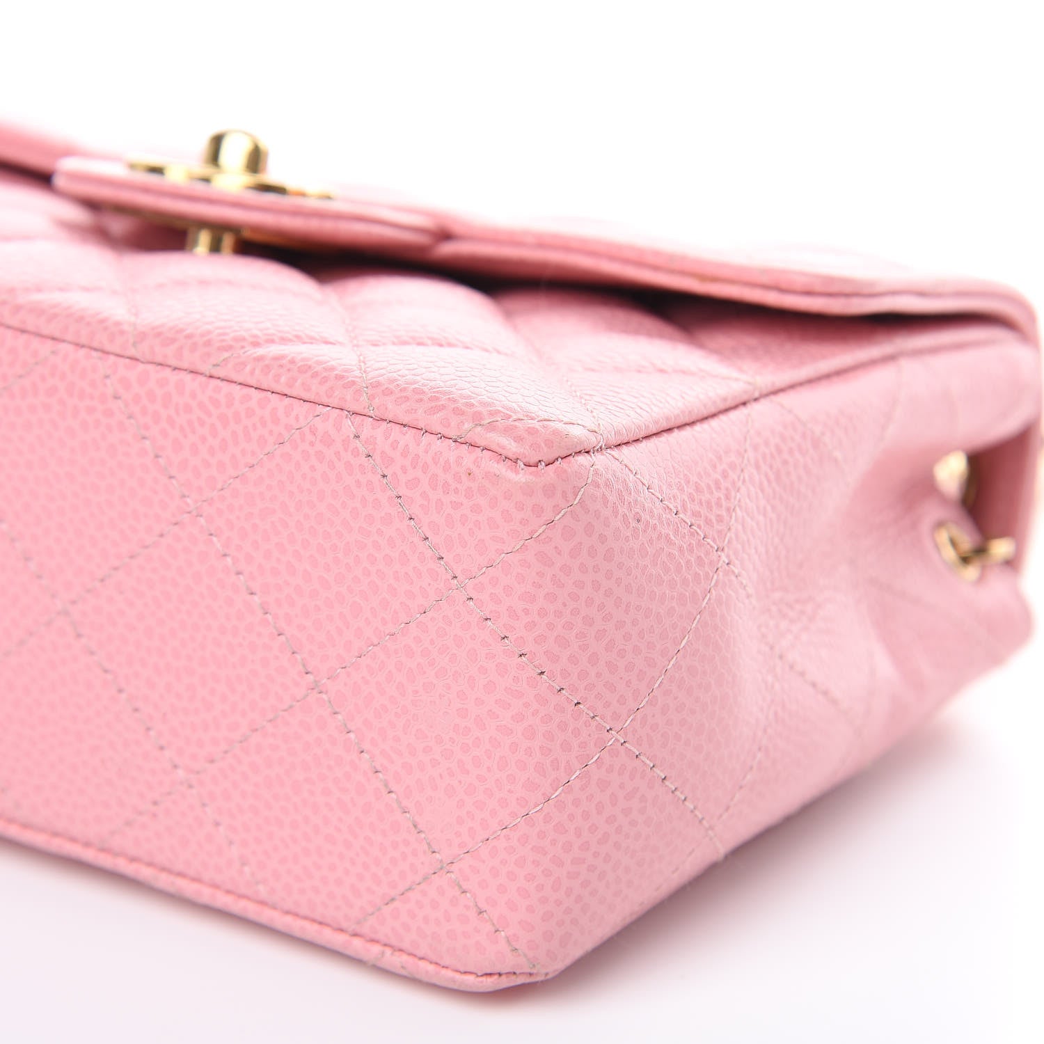 Chanel Caviar Quilted Mini Square Flap Pink 9 of 10