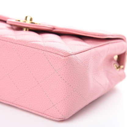 Chanel Caviar Quilted Mini Square Flap Pink 9 of 10