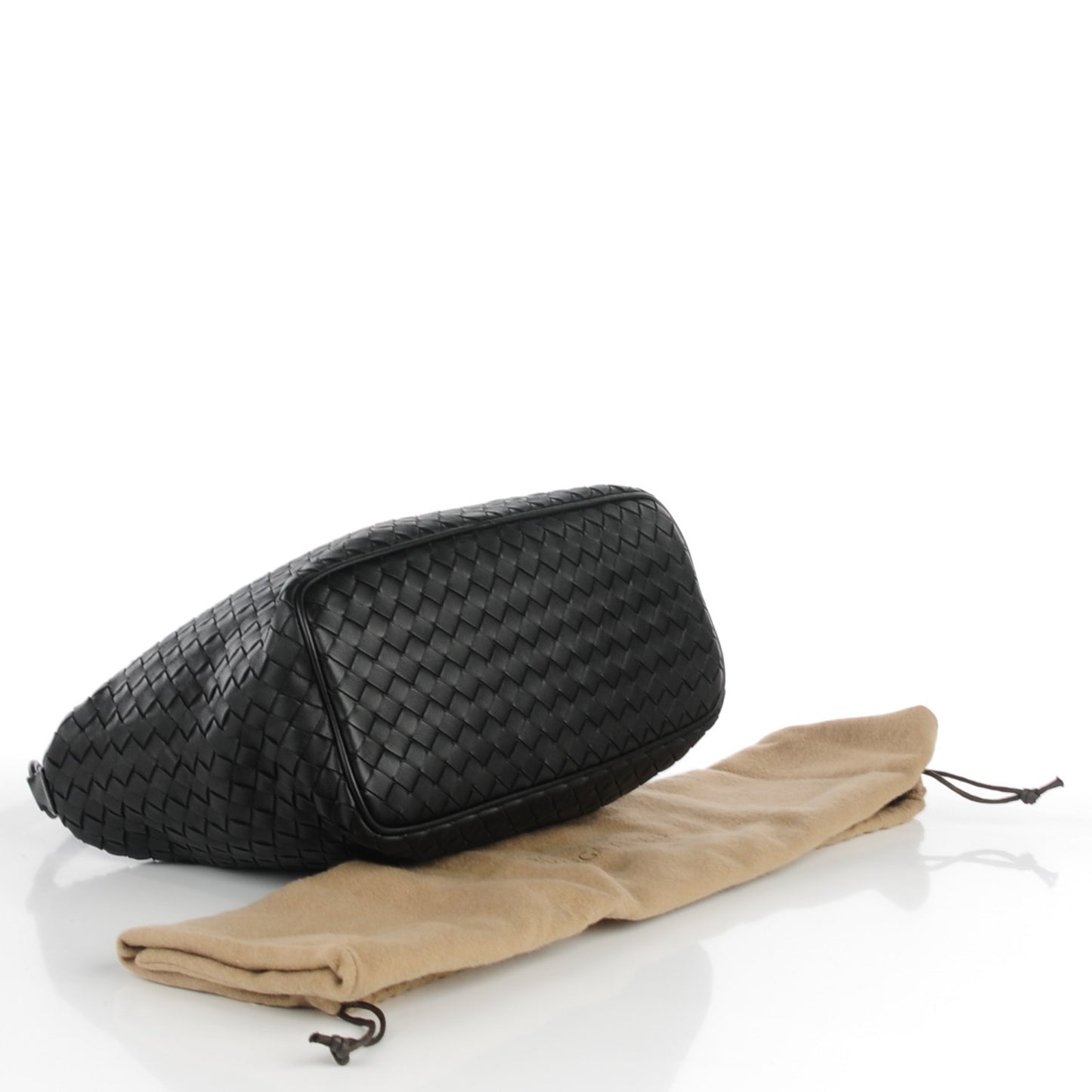 Nappa Intrecciato Small Shoulder Bag Nero Black
