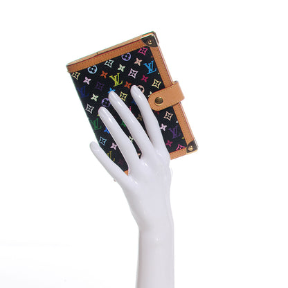 Louis Vuitton Monogram Multicolor Small Ring Agenda Cover Black 2 of 7
