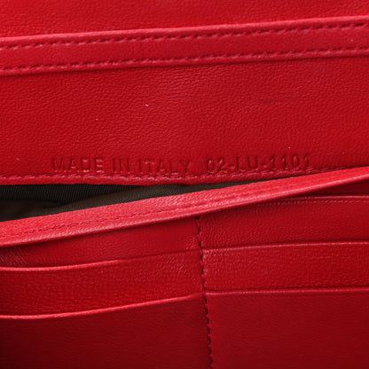 Christian Dior Lambskin Cannage Rendez-vous Chain Wallet Red 7 of 10