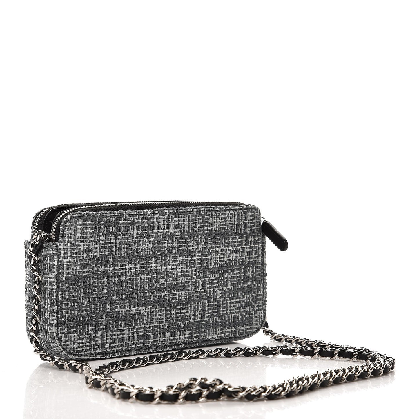 Canvas Small Deauville Clutch With Chain Charcoal
