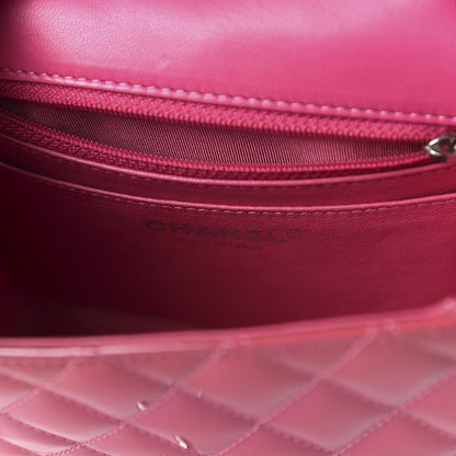 Chanel Patent Quilted Mini Square Flap Pink 15 of 19