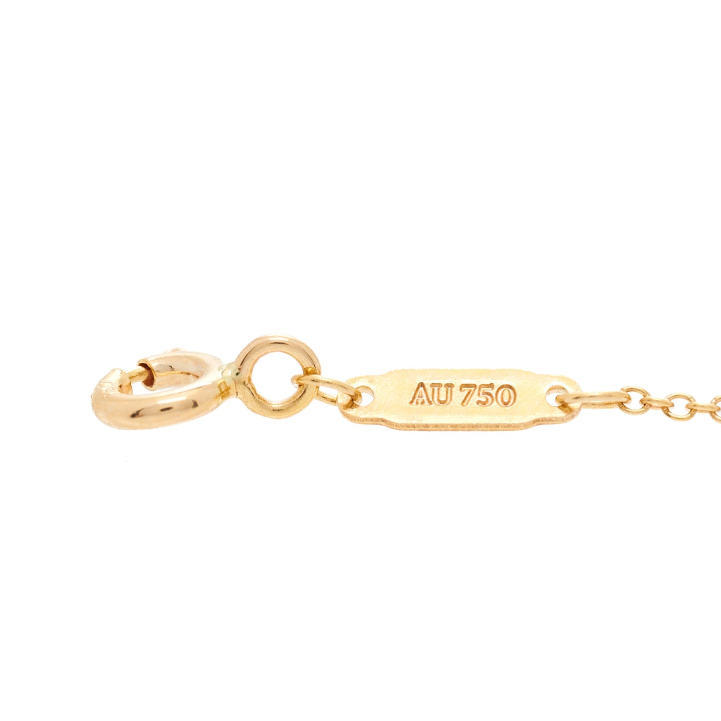 18K Rose Gold Diamond T Smile Pendant Necklace