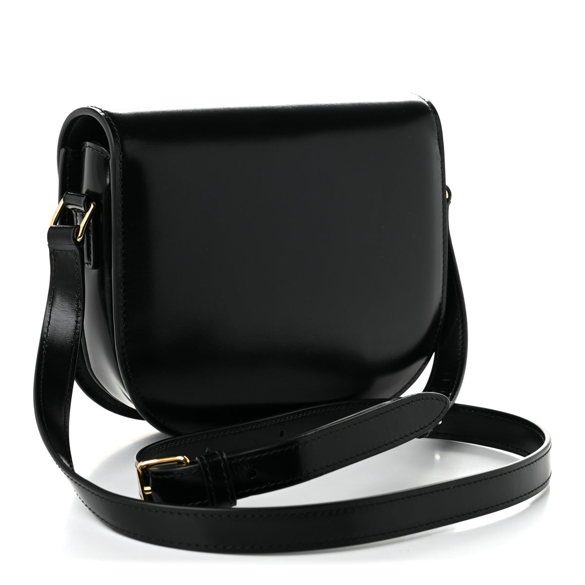 Celine Shiny Calfskin Besace Clea Triomphe Black 2 of 8