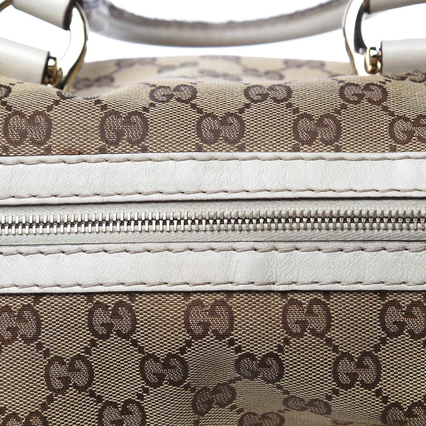 Monogram Equestrian Horseshoe Bowler White