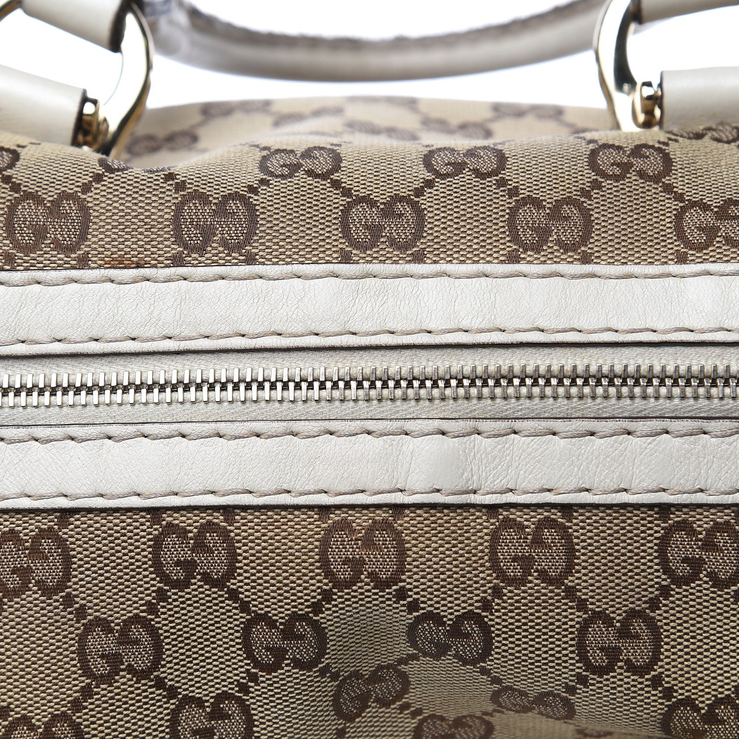 Gucci Monogram Equestrian Horseshoe Bowler White 14 of 19