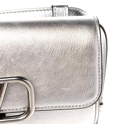 Valentino Garavani Metallic Calfskin VSling Belt Bag Silver 6 of 14