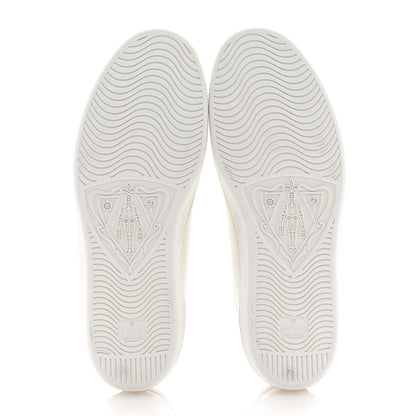 Gucci Calfskin Interlocking G Perforated Mens Ace Sneakers 9.5 White Grey Sky 6 of 10