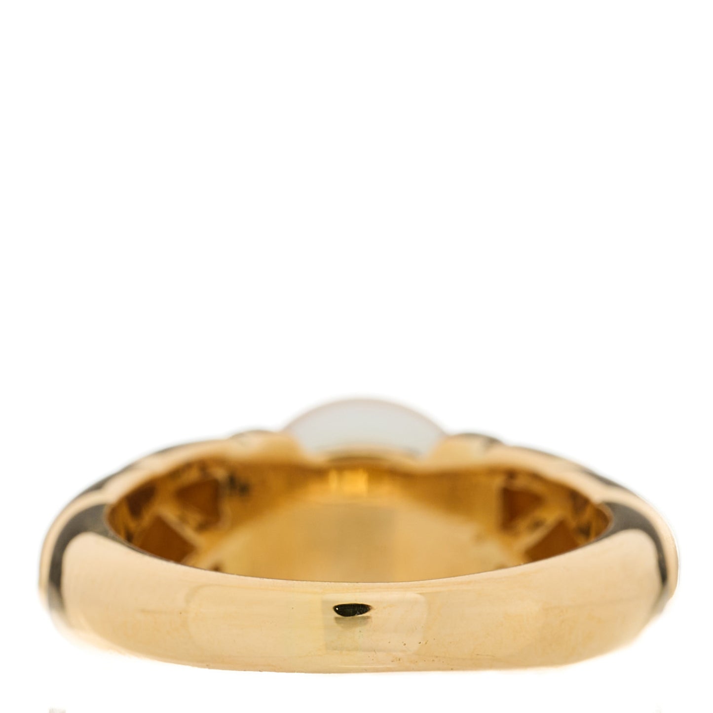 18K Yellow Gold Pearl Passo Doppio Ring 52 6