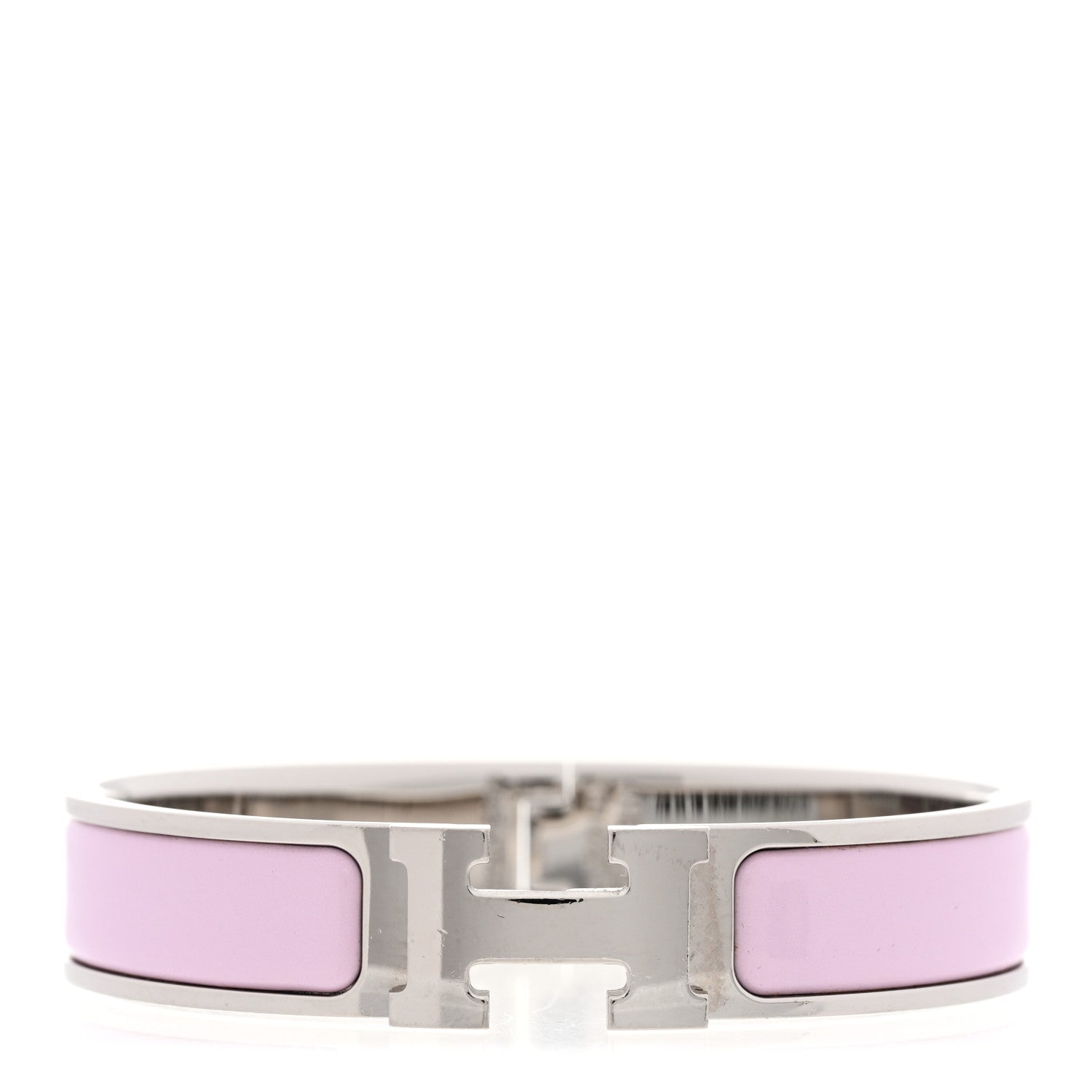 Hermes Enamel Narrow Clic Clac H Bracelet PM Rose Dragee 1 of 5