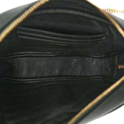 Saint Laurent Grain De Poudre Matelasse Monogram Mini Lou Camera Bag New Vert Fonce 5 of 10