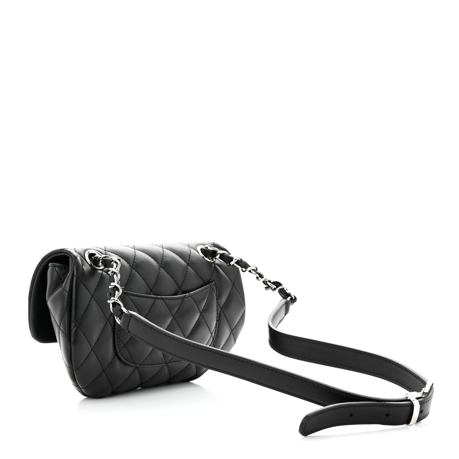 Chanel Calfskin Quilted CC Uniform Flap Belt Bag Black 3 of 11