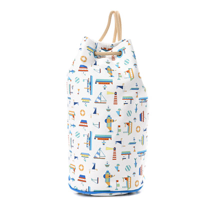 Hermes Canvas Petit Chalutier Duffle Bag Azur 1 of 10
