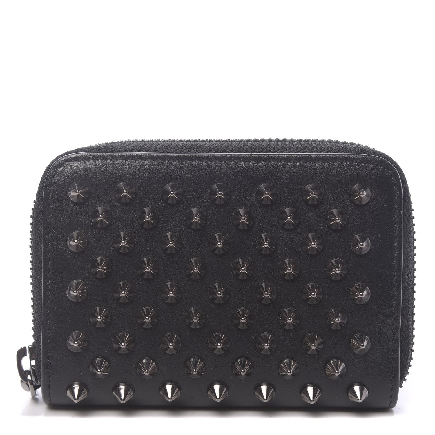 Christian Louboutin Calfksin Spiked Panettone Coin Purse Black 1 of 7