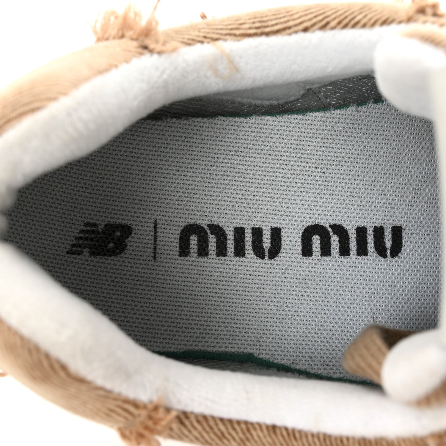 Miu Miu X NEW BALANCE Denim Marmorizzato 574 Sneakers 36 Cognac 8 of 8
