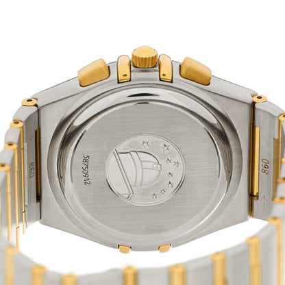 Omega Stainless Steel 18K Yellow Gold 37mm Constellation Chronograph Quartz Watch Champagne 1242.10 4 of 4