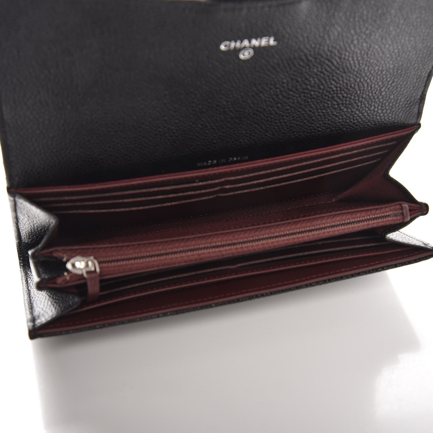 Chanel Caviar Quilted Large Gusset Flap Wallet Black 5 of 9