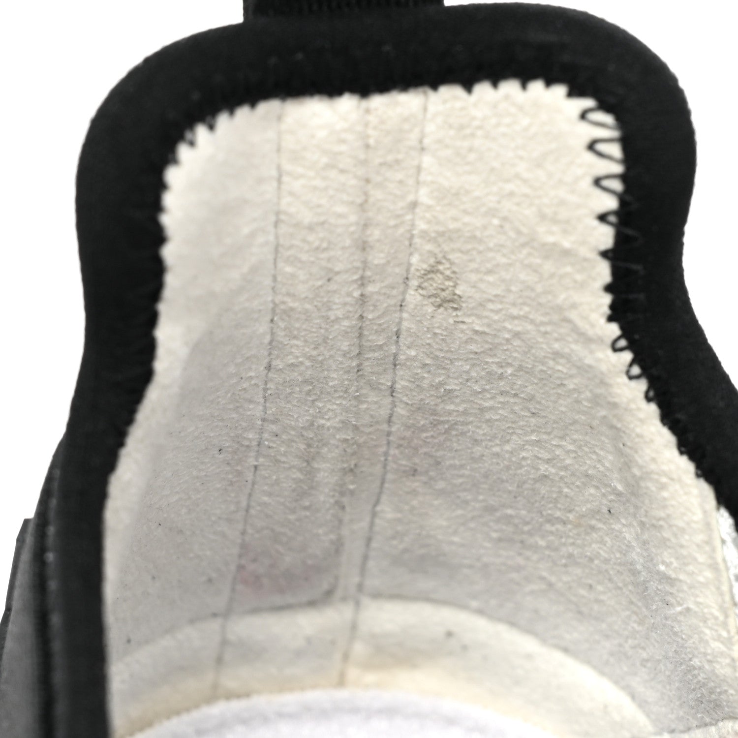 Chanel Velvet Calfskin Mixed Fibers CC Sneakers 40 Ivory Black 10 of 13