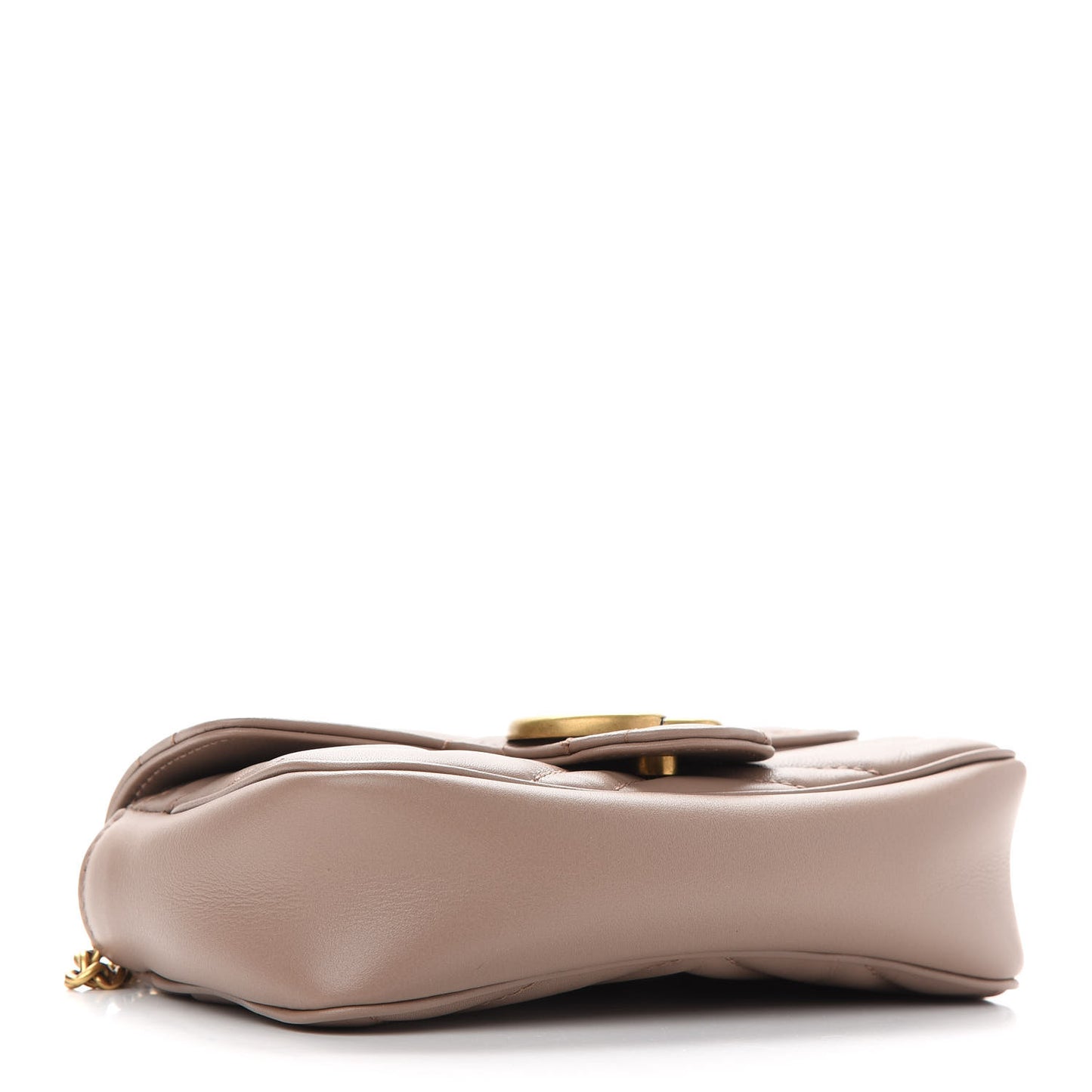 Calfskin Matelasse Super Mini GG Marmont Shoulder Bag Porcelain Rose
