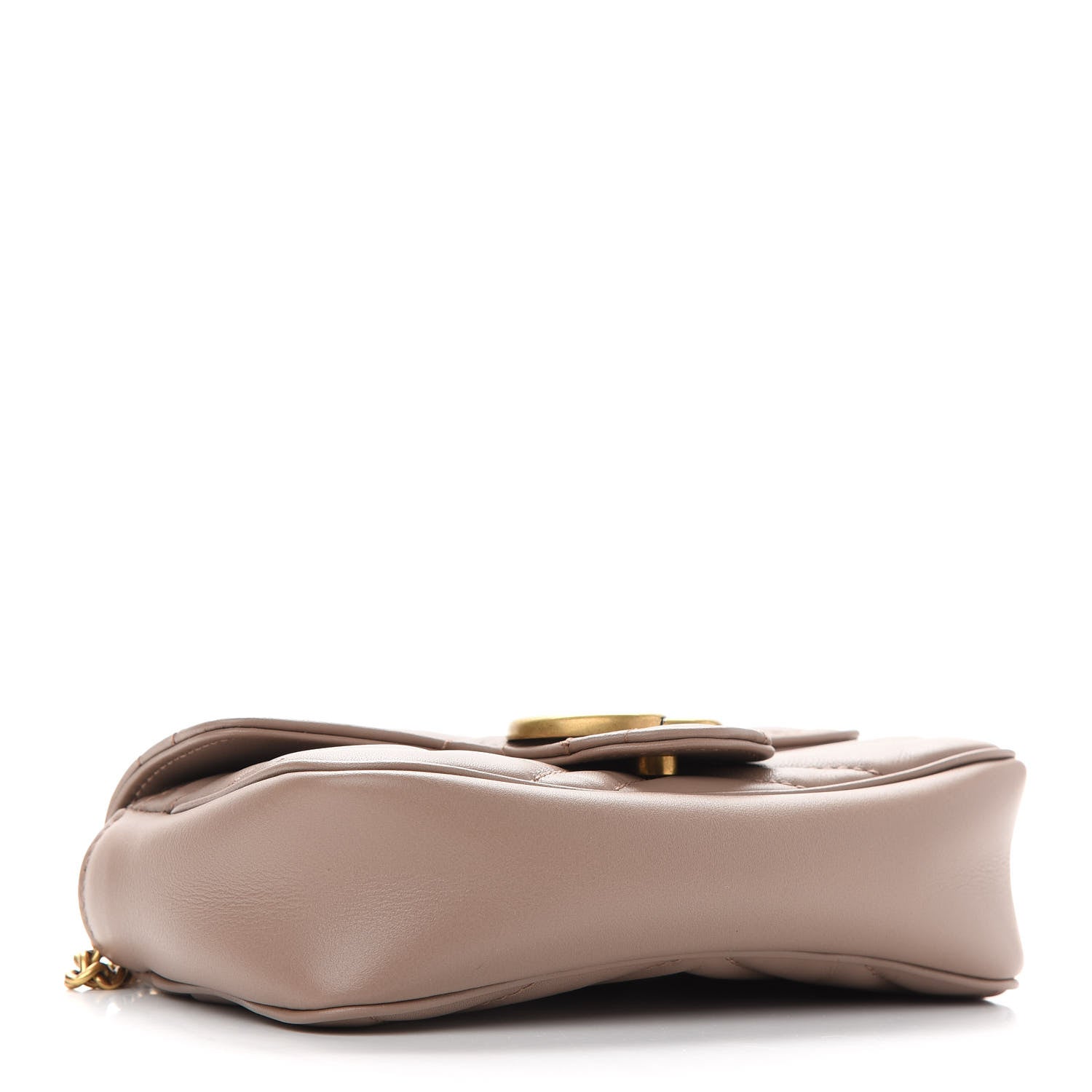 Gucci Calfskin Matelasse Super Mini GG Marmont Shoulder Bag Porcelain Rose 4 of 10