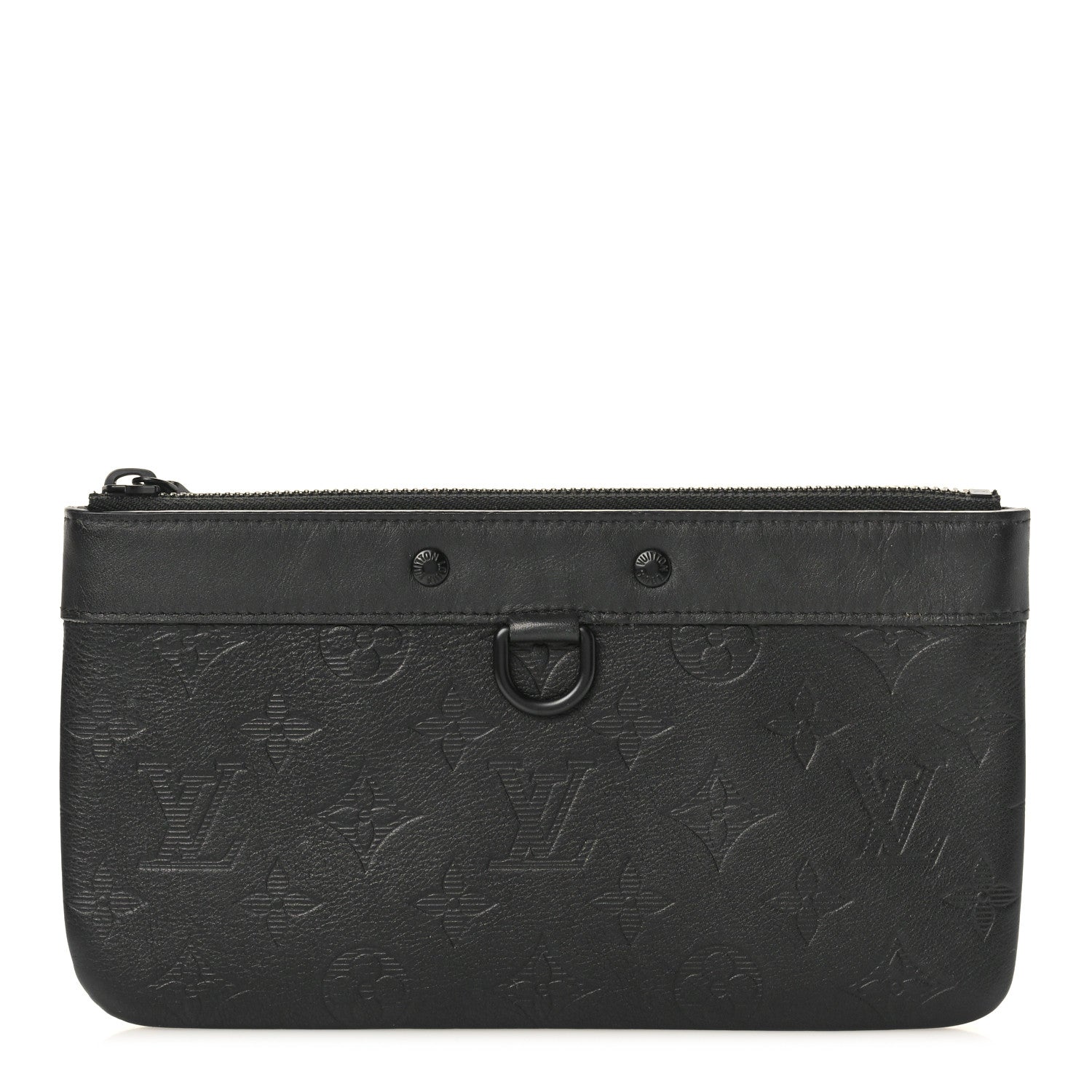 Louis Vuitton Calfskin Monogram Shadow Discovery Pochette PM Black 1 of 7