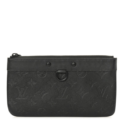Louis Vuitton Calfskin Monogram Shadow Discovery Pochette PM Black 1 of 7