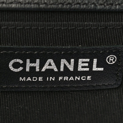 Chanel Lambskin Iridescent PVC Chevron Quilted Medium Boy Flap Black Silver 6 of 12