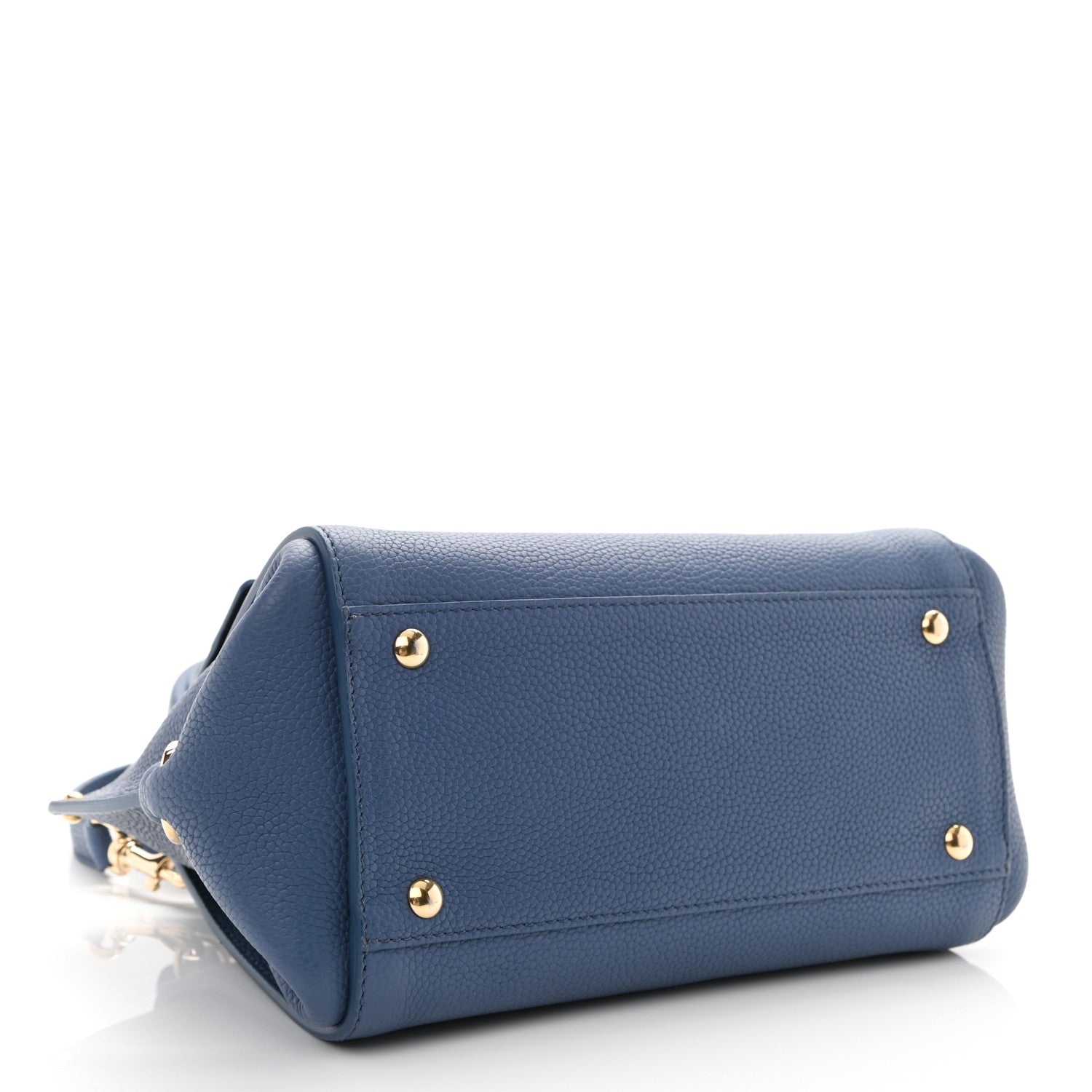 Salvatore Ferragamo Grained Calfskin Sofia Satchel Blue 4 of 13
