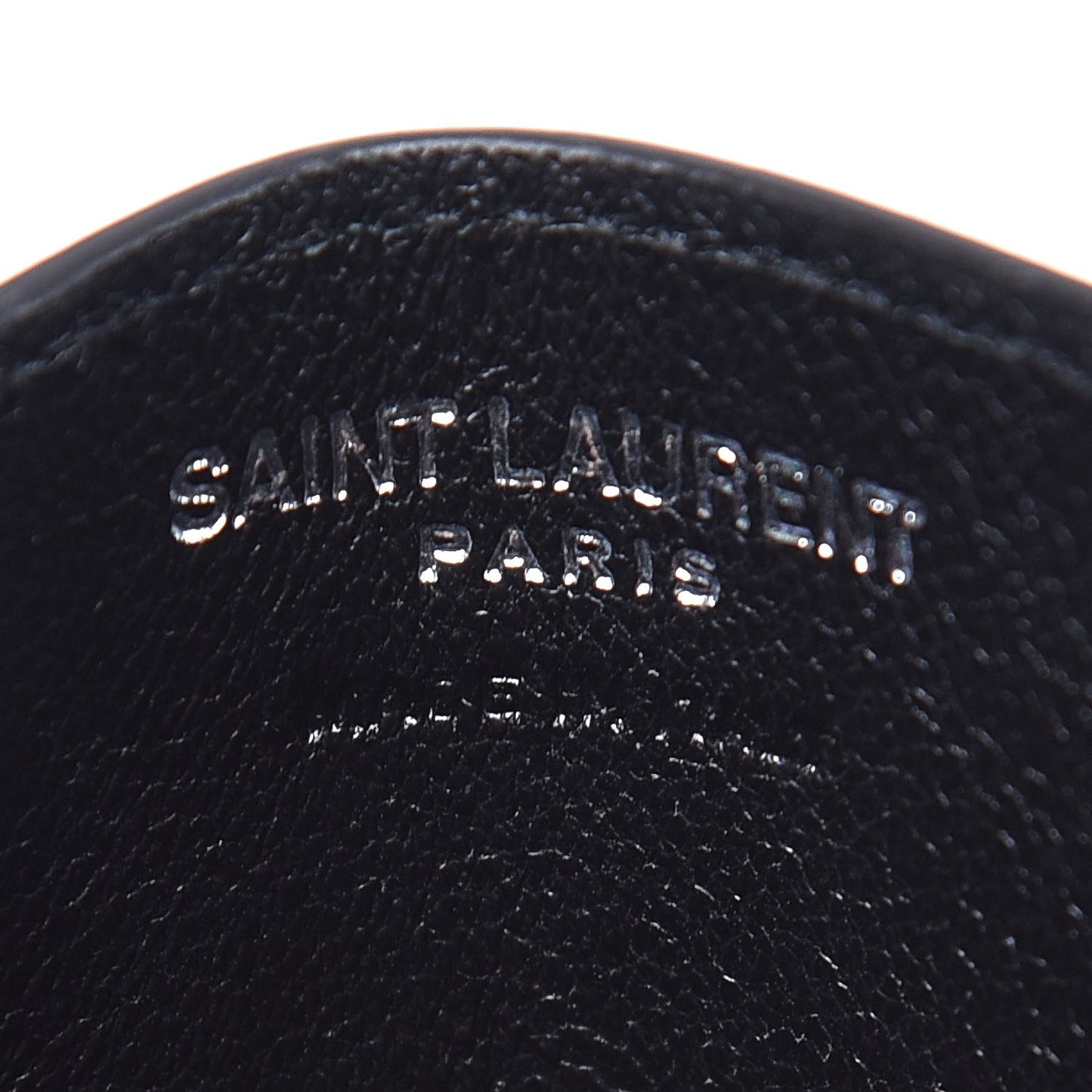 Grain De Poudre Matelasse Chevron Monogram Credit Card Case Black