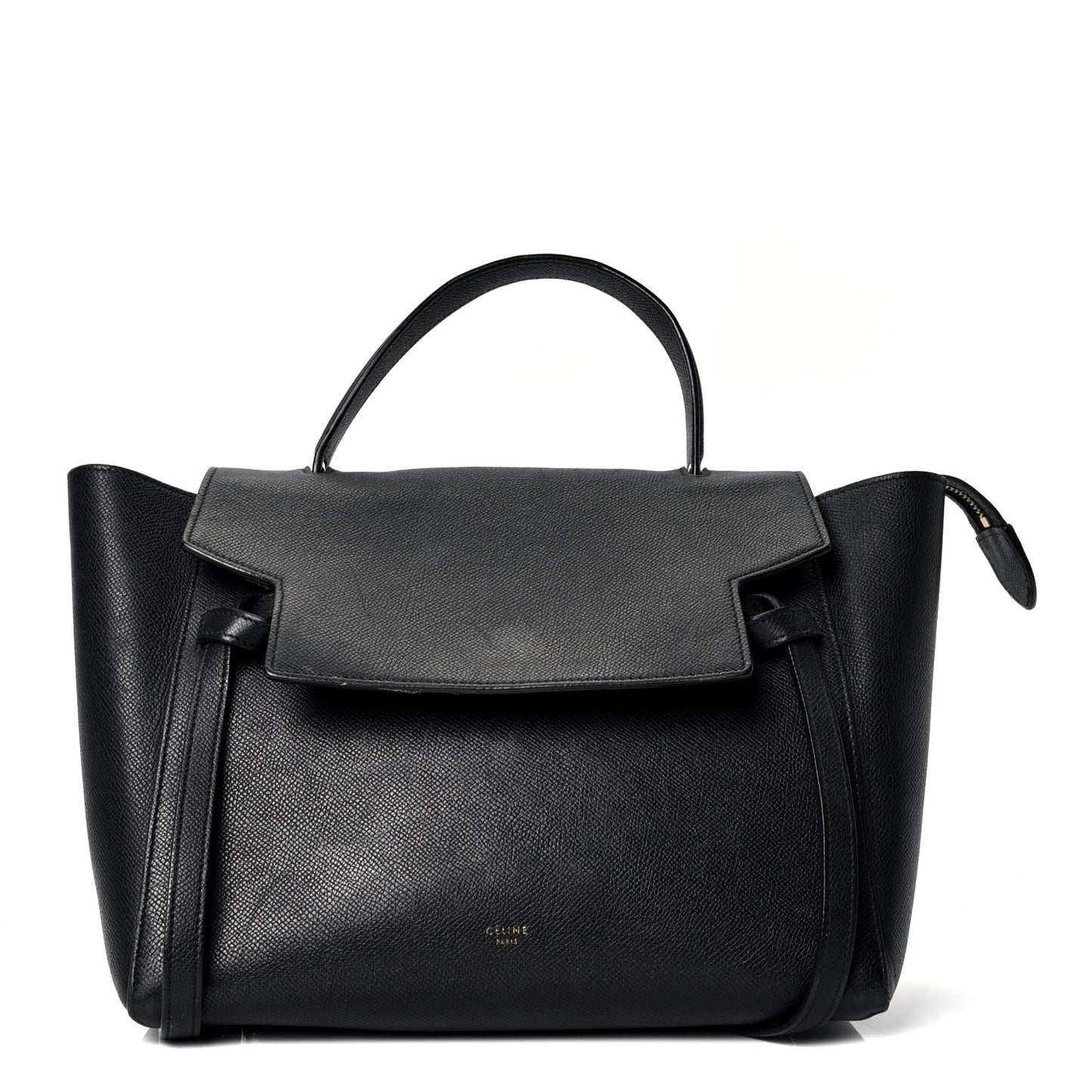 Baby Grained Calfskin Mini Belt Bag Black