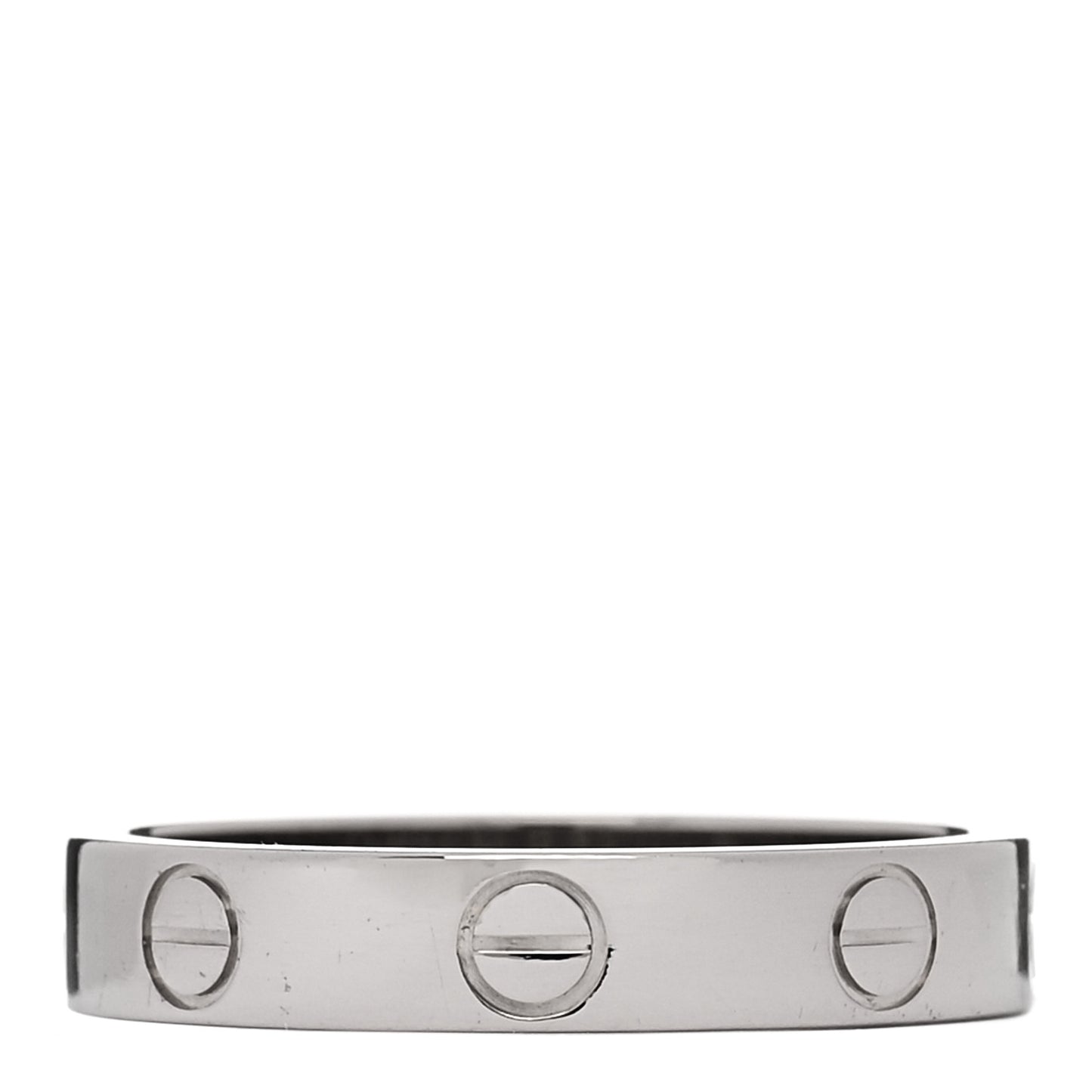 18K White Gold 3.5mm LOVE Wedding Band Ring 53 6.5