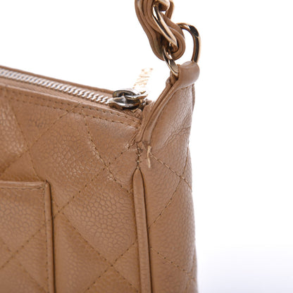 Chanel Caviar Quilted CC Shoulder Bag Beige 14 of 16